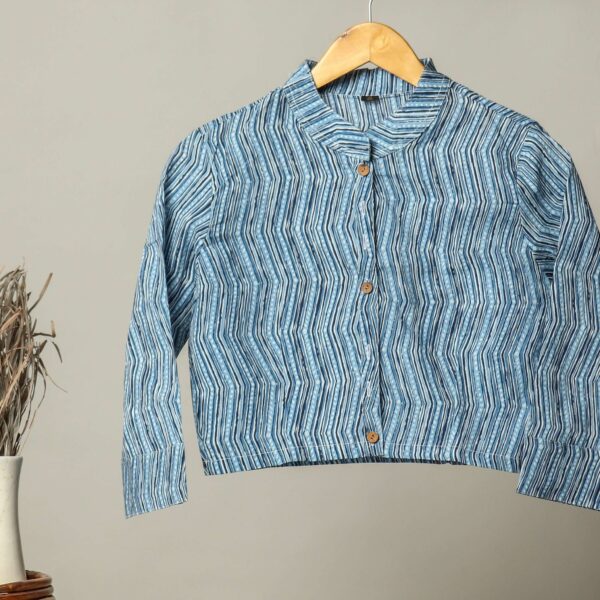 Handmade Block Print Cotton for Women ? Ethnic Floral Printed Top with Long Sleeves