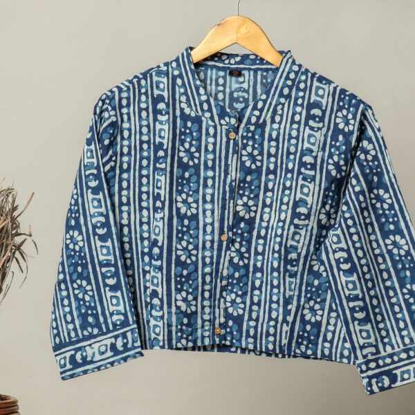 Handmade Block Print Cotton for Women ? Ethnic Floral Printed Top with Long Sleeves