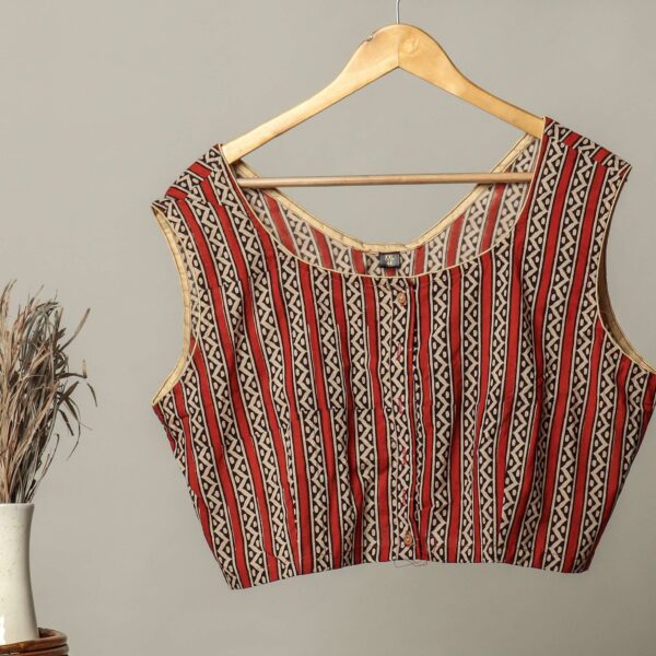 Handmade Block Print Cotton for Women ? Ethnic Floral Printed Top with Long Sleeves